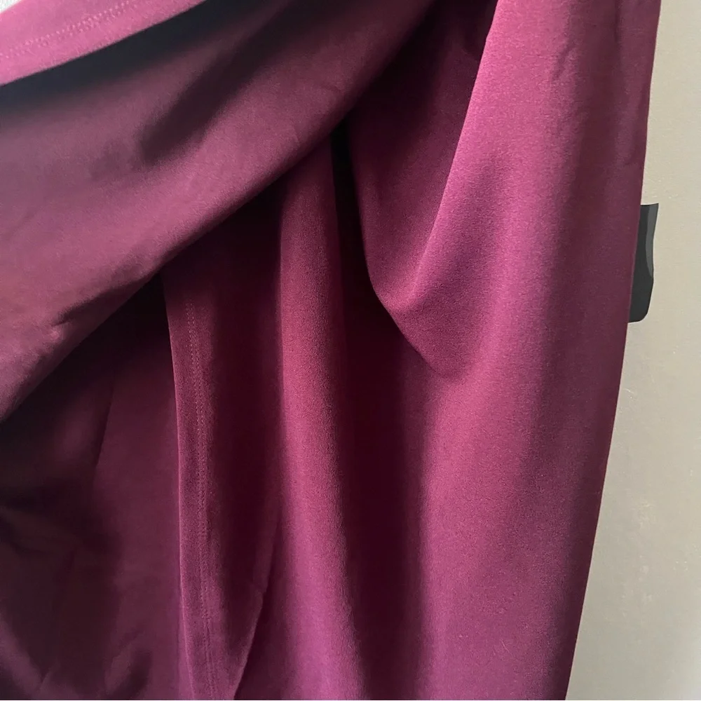 Lulu's One Shoulder Burgundy Dress - Picture 6 of 10